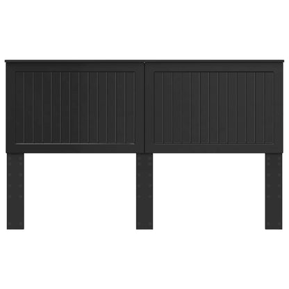 Headboard with Headboard Black Oak 160 cm Engineered wood