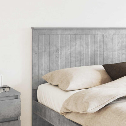 Headboard with Headboard Concrete Grey 160 cm Engineered wood