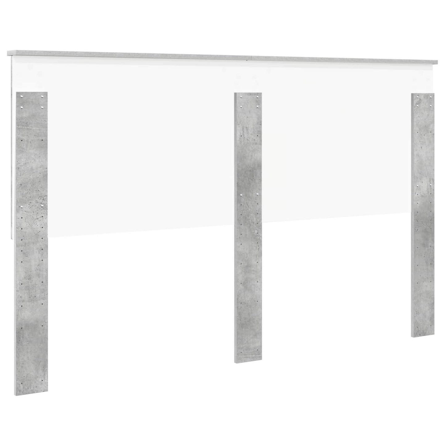 Headboard with Headboard Concrete Grey 160 cm Engineered wood
