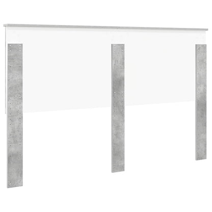 Headboard with Headboard Concrete Grey 160 cm Engineered wood