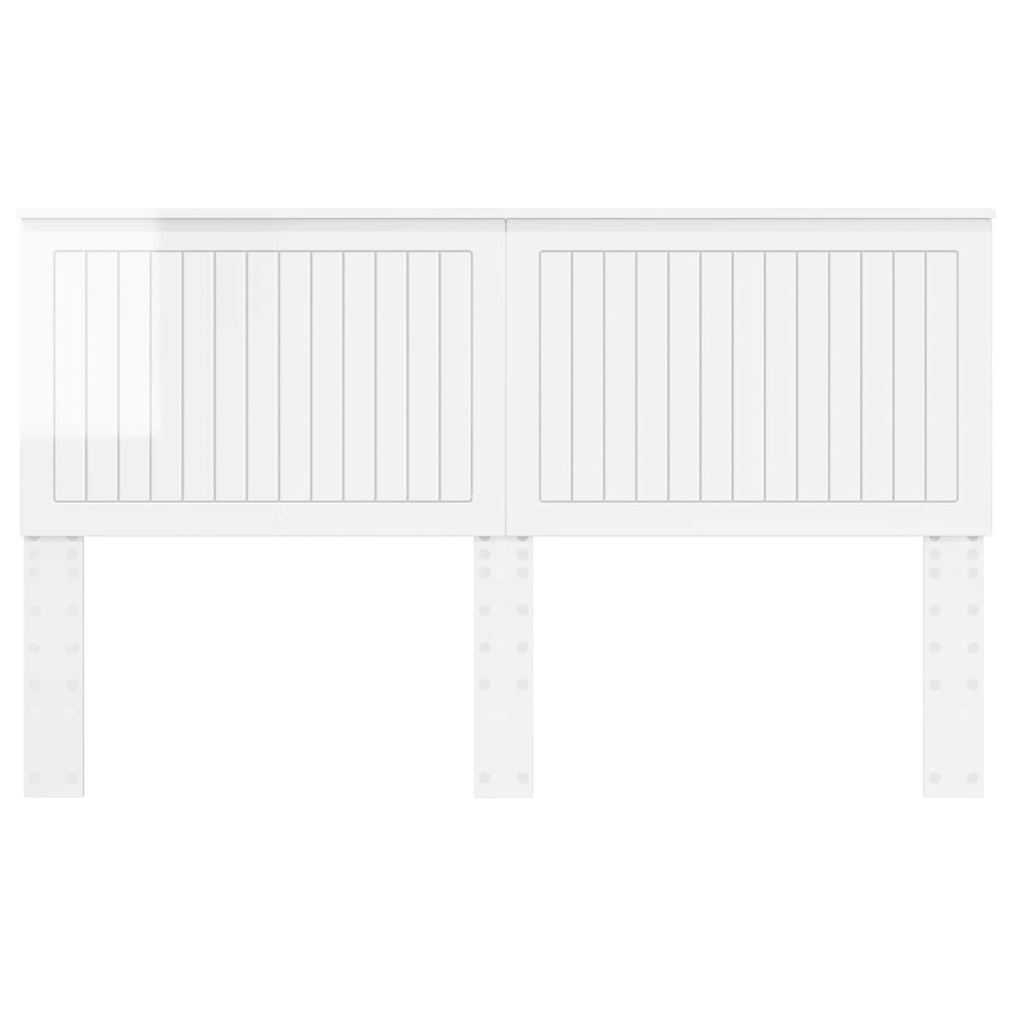 Headboard with Headboard Gloss White 160 cm Engineered wood