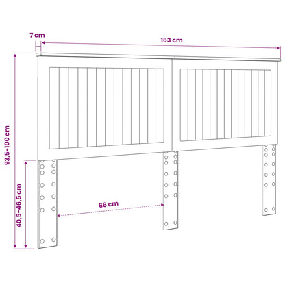 Headboard with Headboard Gloss White 160 cm Engineered wood