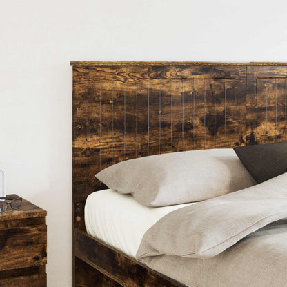 Headboard with Headboard Smoked Oak 160 cm Engineered wood