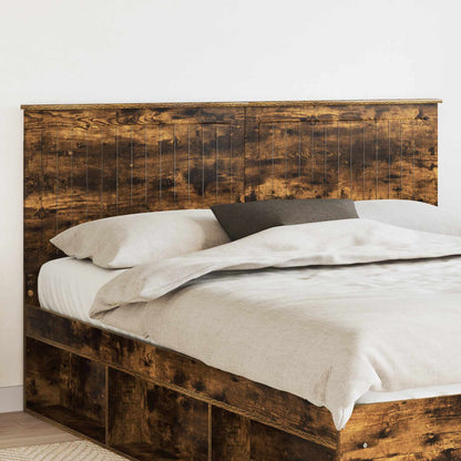 Headboard with Headboard Smoked Oak 160 cm Engineered wood