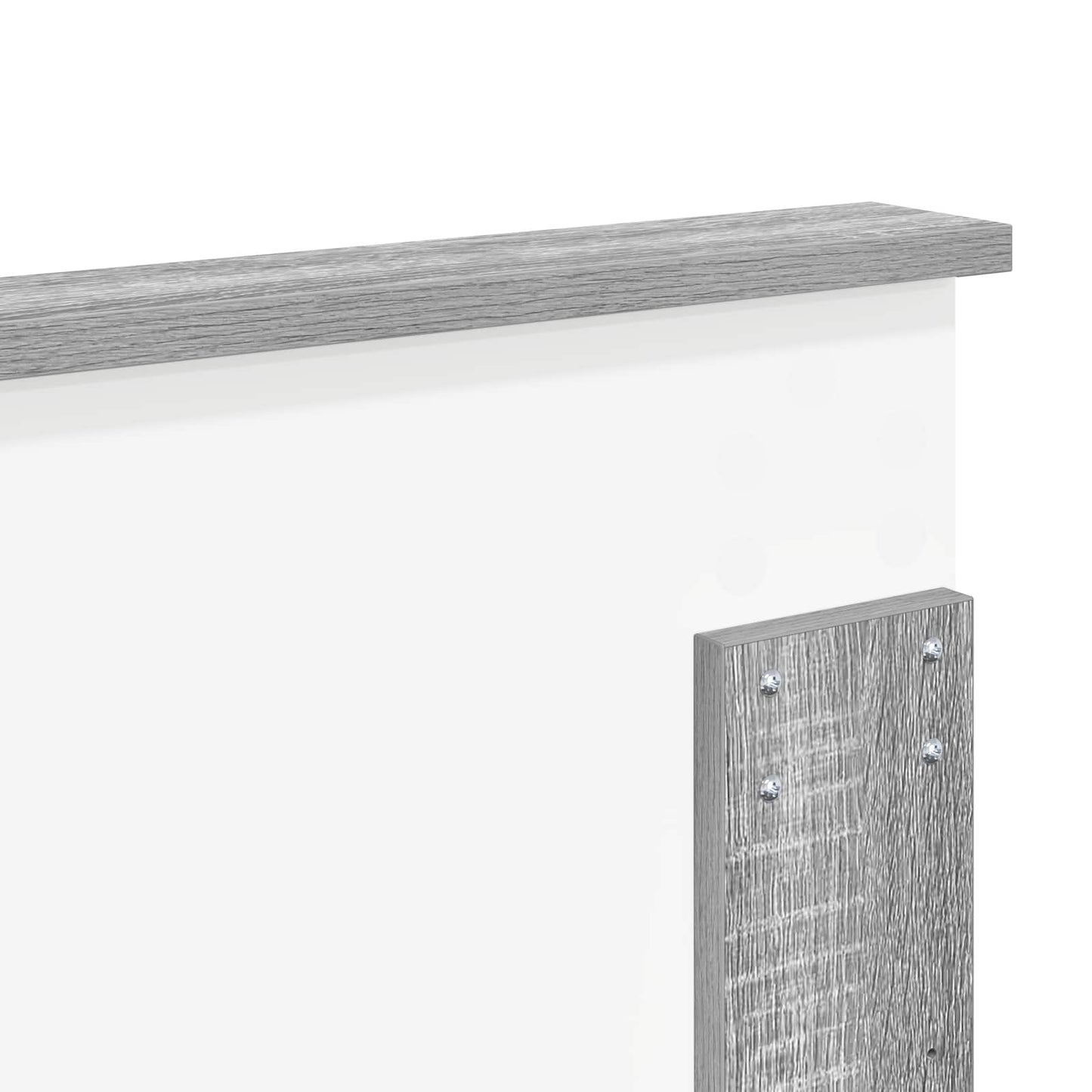 Headboard with Headboard Grey Sonoma 160 cm Engineered wood