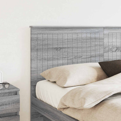 Headboard with Headboard Grey Sonoma 160 cm Engineered wood