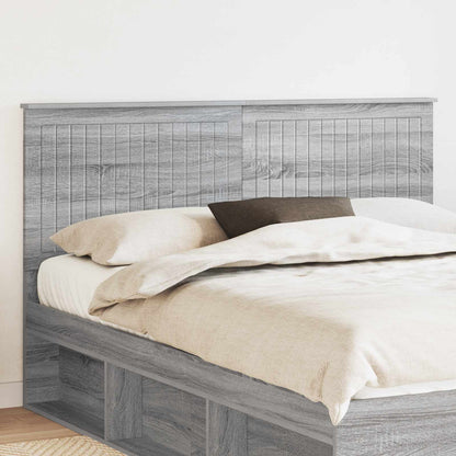 Headboard with Headboard Grey Sonoma 160 cm Engineered wood