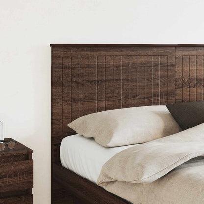 Headboard with Headboard Brown Oak 160 cm Engineered wood