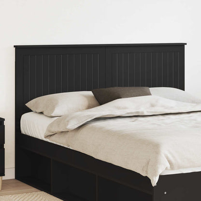 Headboard with Headboard Black Oak 150 cm Engineered wood