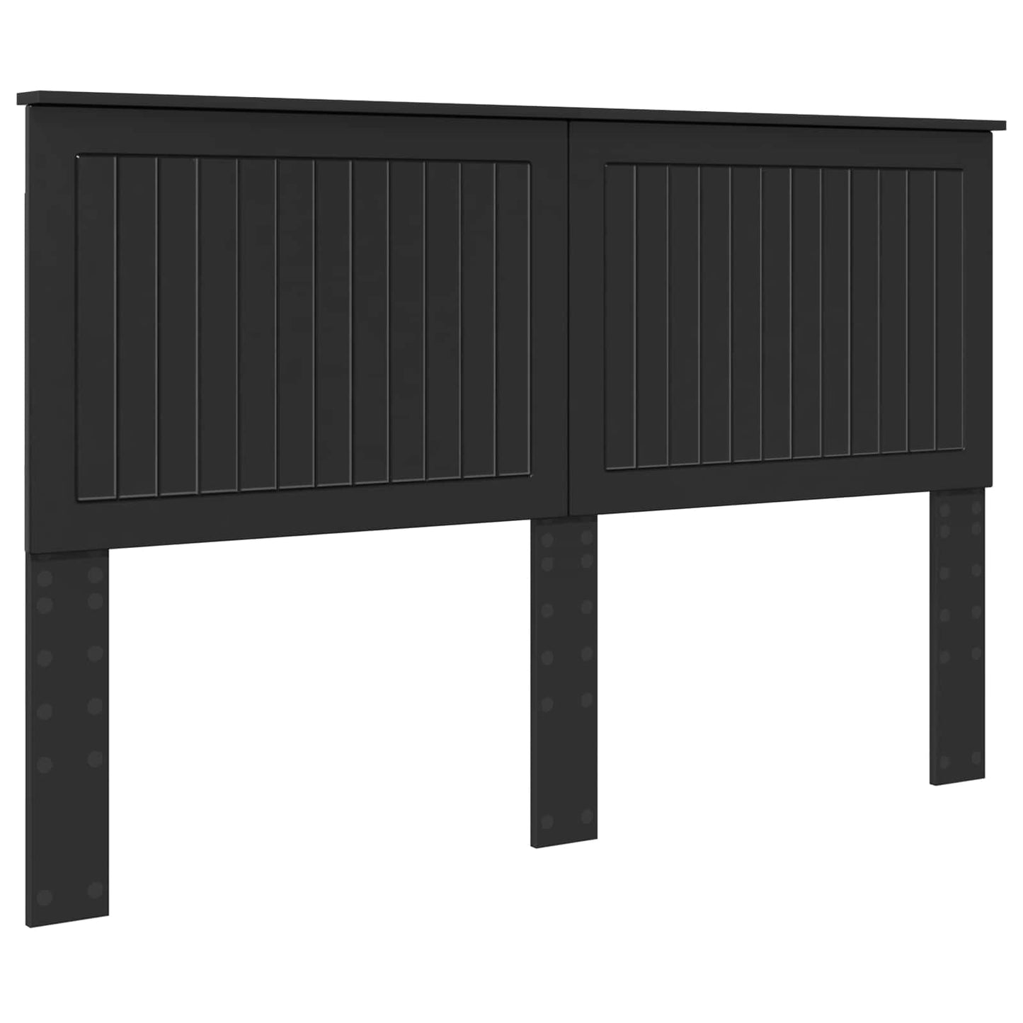 Headboard with Headboard Black Oak 150 cm Engineered wood