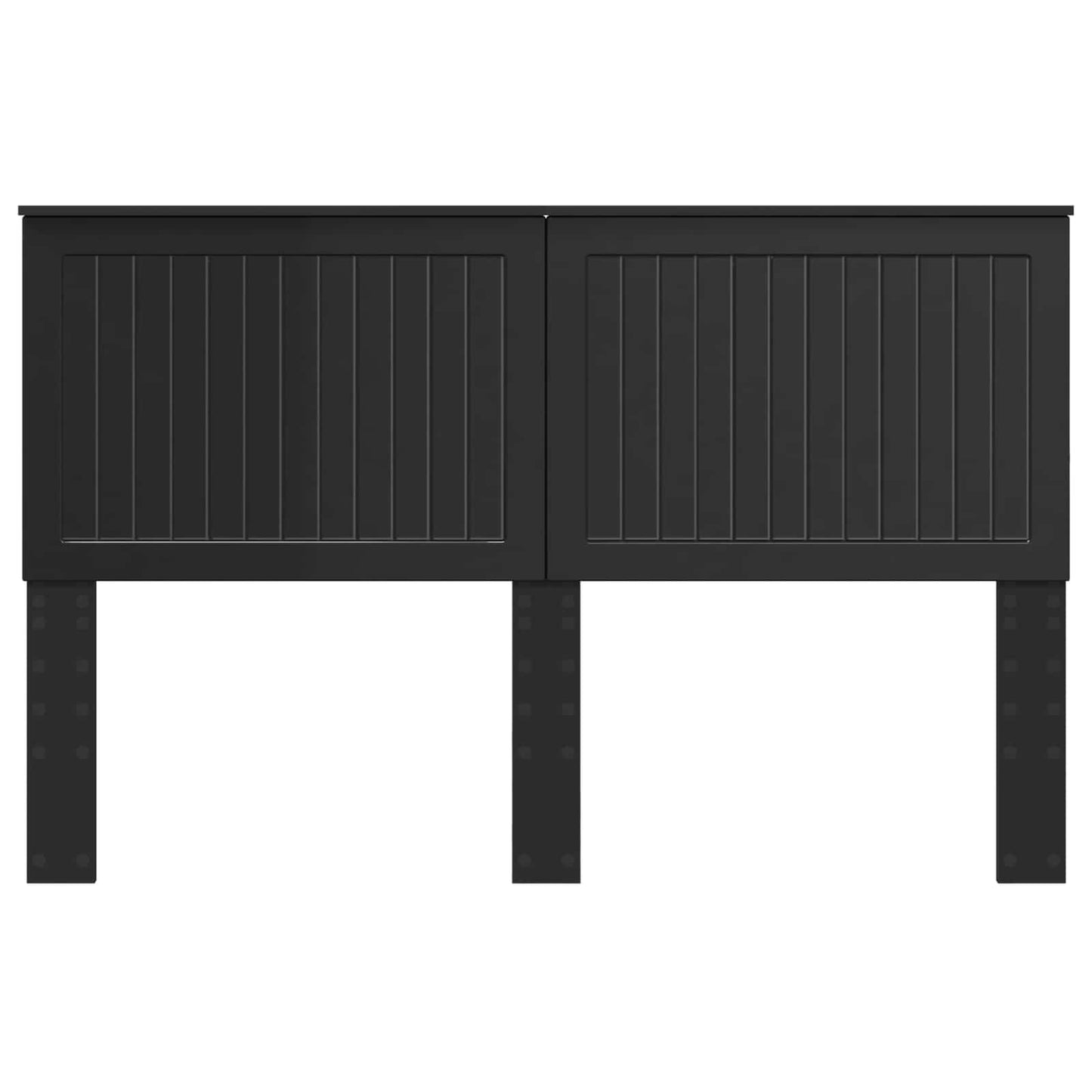 Headboard with Headboard Black Oak 150 cm Engineered wood