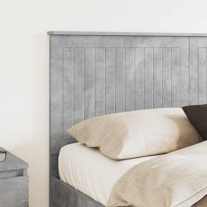Headboard with Headboard Concrete Grey 150 cm Engineered wood