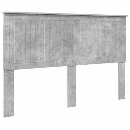 Headboard with Headboard Concrete Grey 150 cm Engineered wood