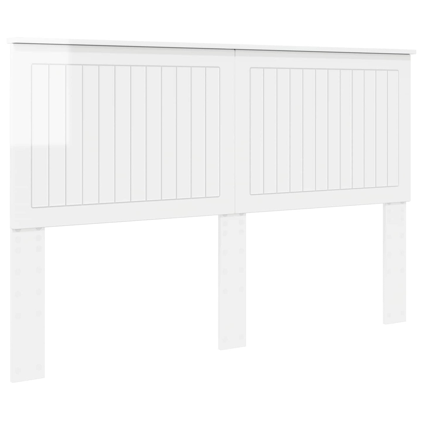 Headboard with Headboard Gloss White 150 cm Engineered wood