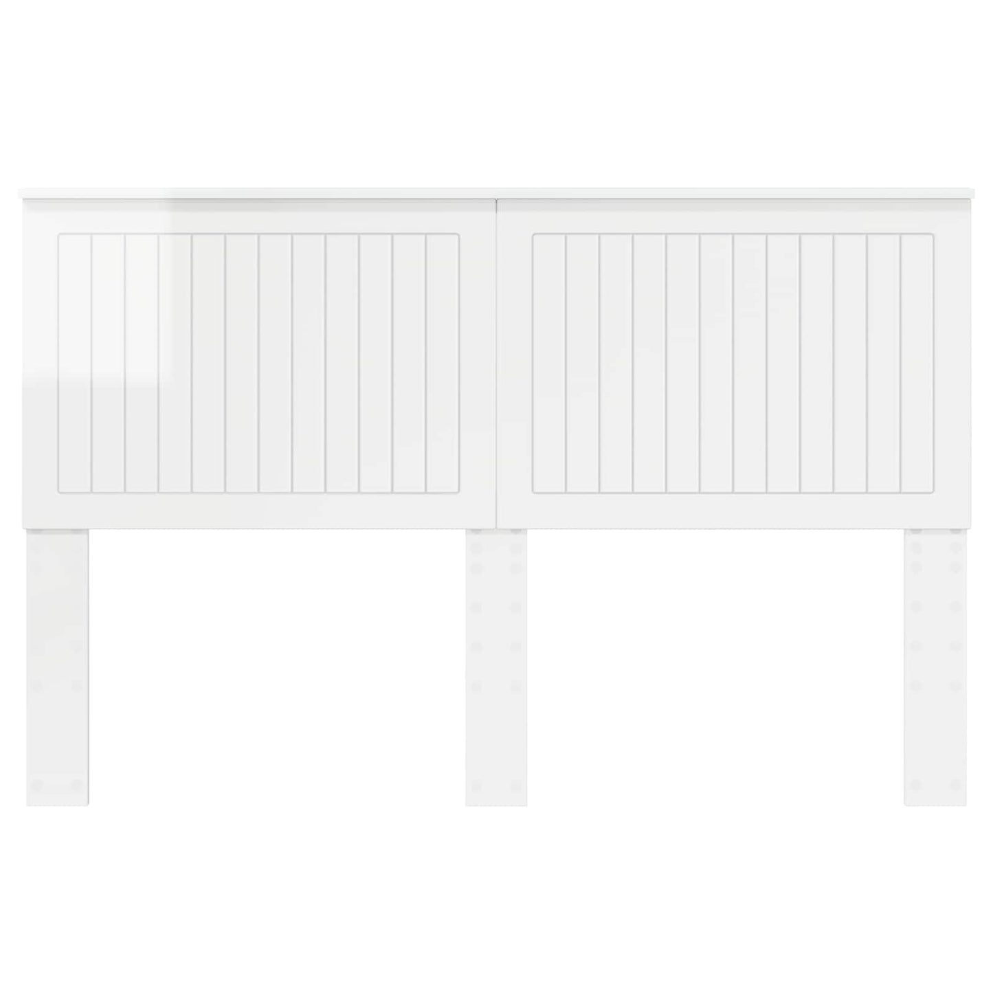 Headboard with Headboard Gloss White 150 cm Engineered wood