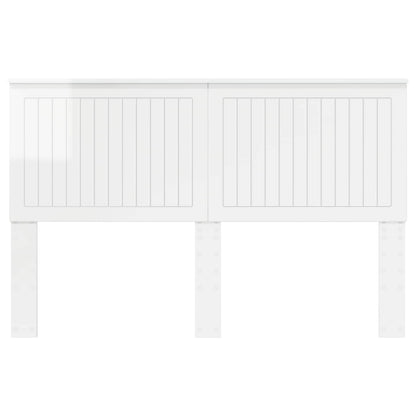 Headboard with Headboard Gloss White 150 cm Engineered wood