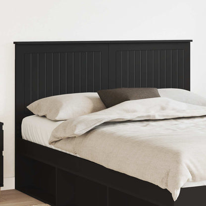 Headboard with Headboard Black Oak 140 cm Engineered wood
