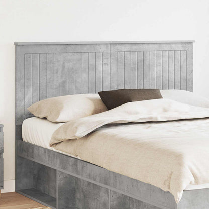 Headboard with Headboard Concrete Grey 140 cm Engineered wood