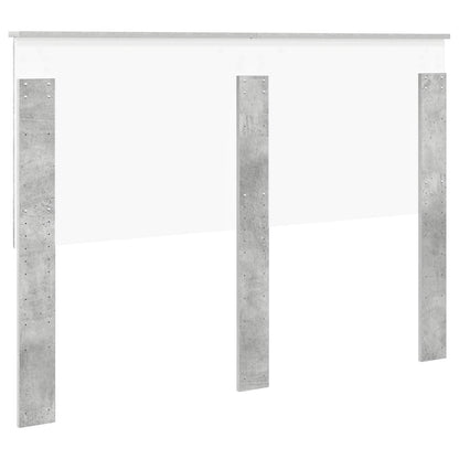 Headboard with Headboard Concrete Grey 140 cm Engineered wood