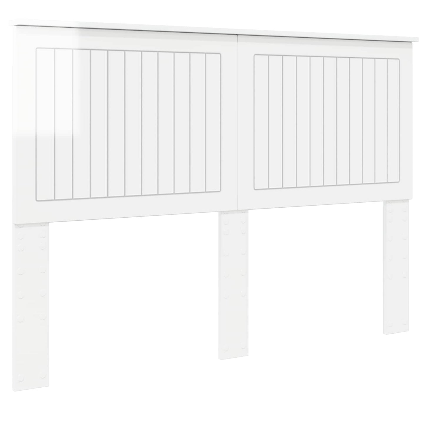 Headboard with Headboard Gloss White 140 cm Engineered wood