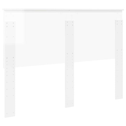 Headboard with Headboard Gloss White 140 cm Engineered wood