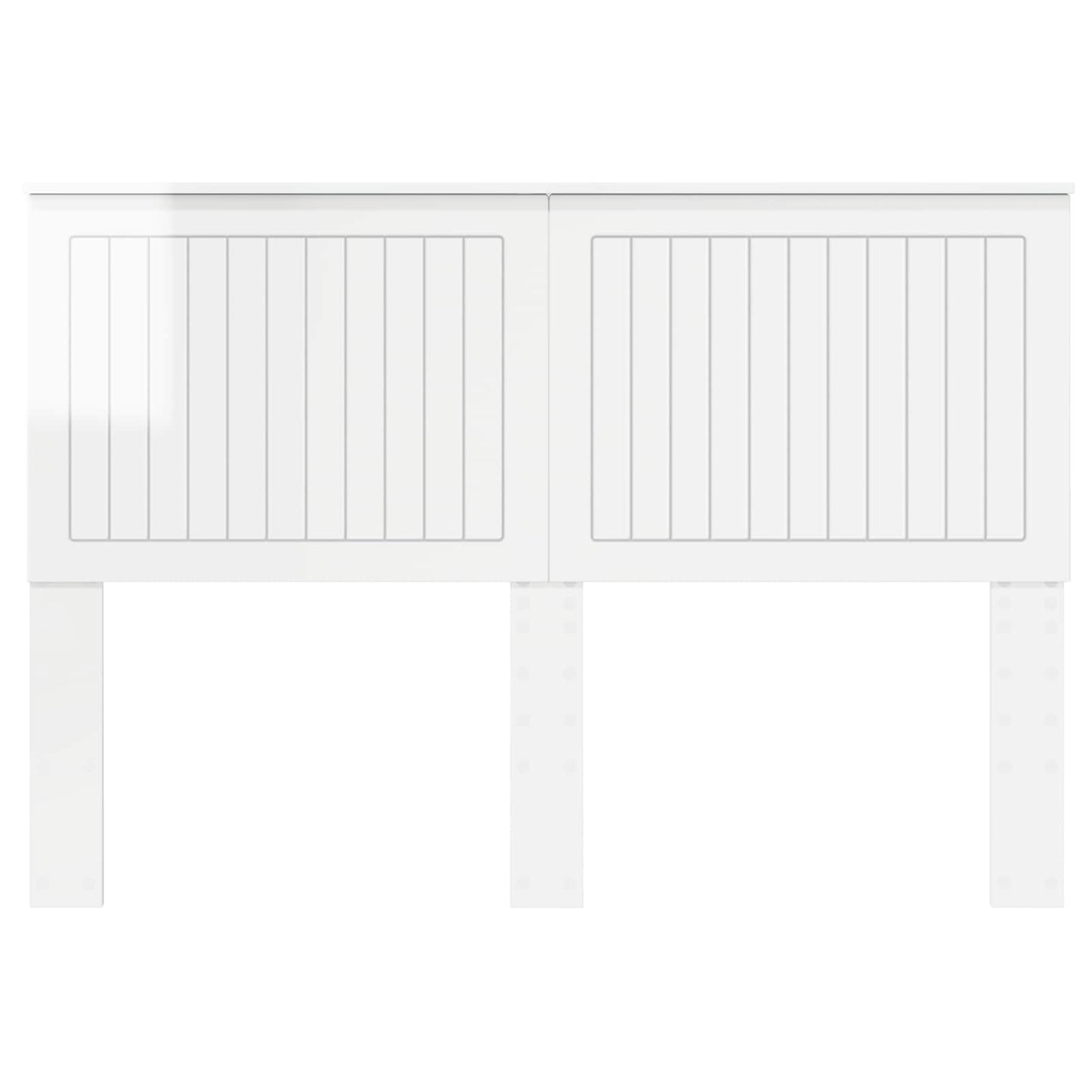 Headboard with Headboard Gloss White 140 cm Engineered wood