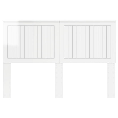 Headboard with Headboard Gloss White 140 cm Engineered wood