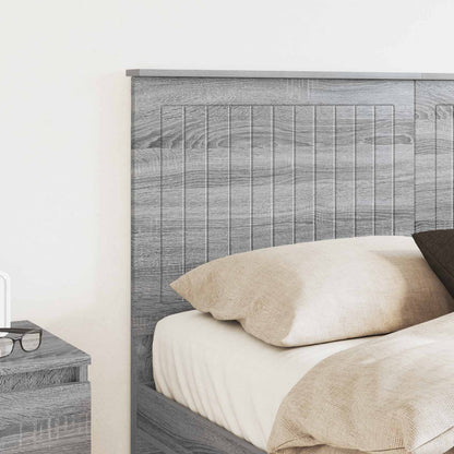 Headboard with Headboard Grey Sonoma 140 cm Engineered wood
