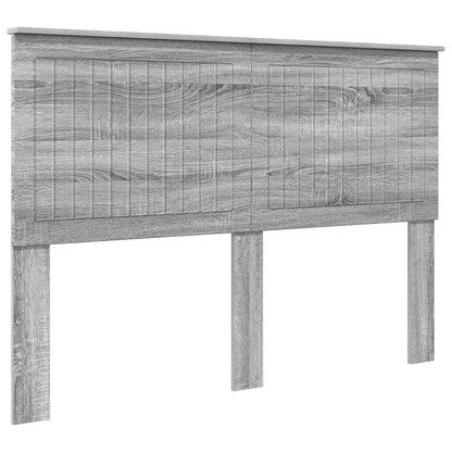 Headboard with Headboard Grey Sonoma 140 cm Engineered wood