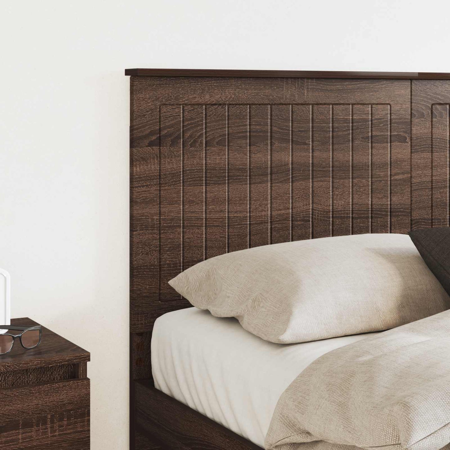 Headboard with Headboard Brown Oak 140 cm Engineered wood