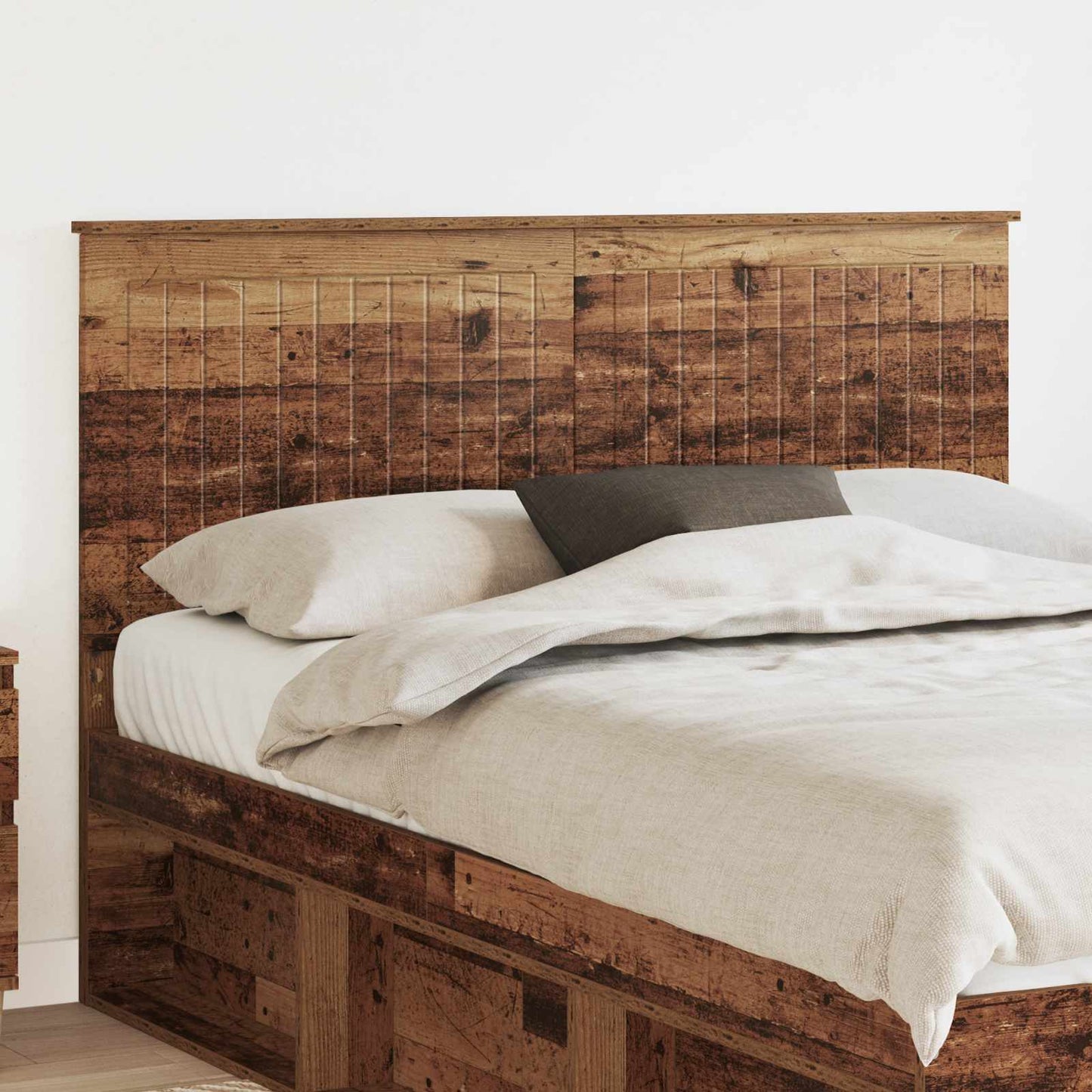 Headboard with Headboard Old Wood 140 cm Engineered wood