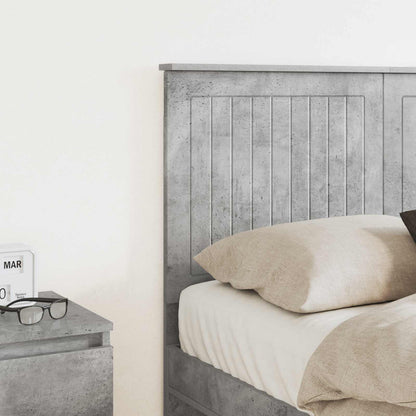 Headboard with Headboard Concrete Grey 135 cm Engineered wood