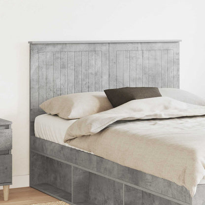 Headboard with Headboard Concrete Grey 135 cm Engineered wood