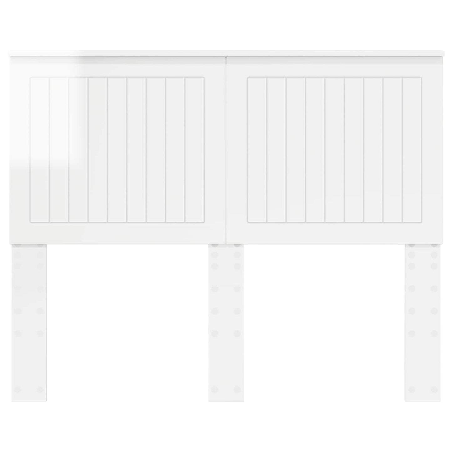 Headboard with Headboard Gloss White 135 cm Engineered wood