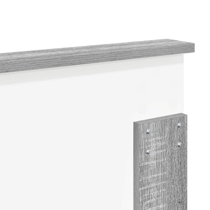 Headboard with Headboard Grey Sonoma 135 cm Engineered wood