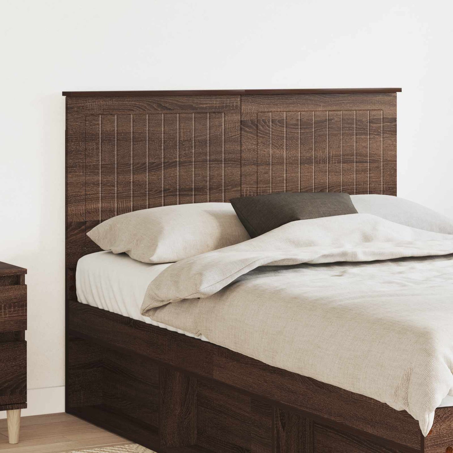 Headboard with Headboard Brown Oak 135 cm Engineered wood