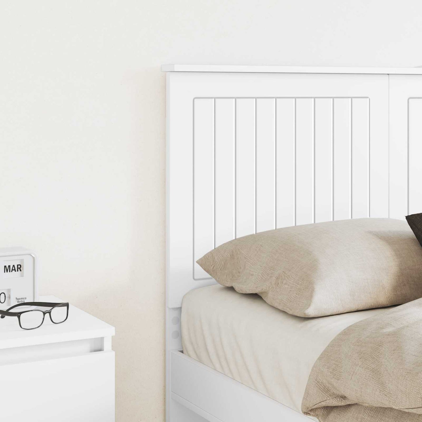 Headboard with Headboard White 120 cm Engineered wood