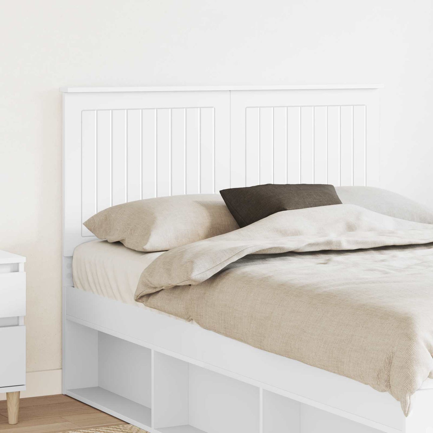 Headboard with Headboard White 120 cm Engineered wood