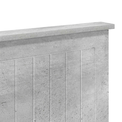 Headboard with Headboard Concrete Grey 120 cm Engineered wood