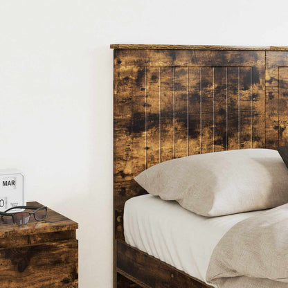 Headboard with Headboard Smoked Oak 120 cm Engineered wood