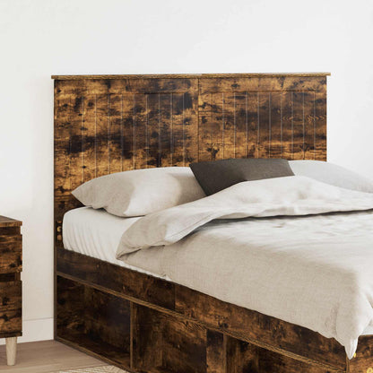 Headboard with Headboard Smoked Oak 120 cm Engineered wood