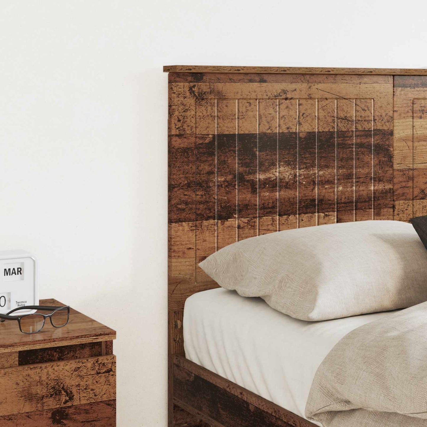 Headboard with Headboard Old Wood 120 cm Engineered wood