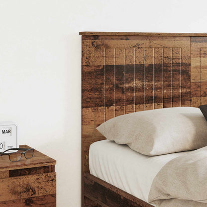 Headboard with Headboard Old Wood 120 cm Engineered wood