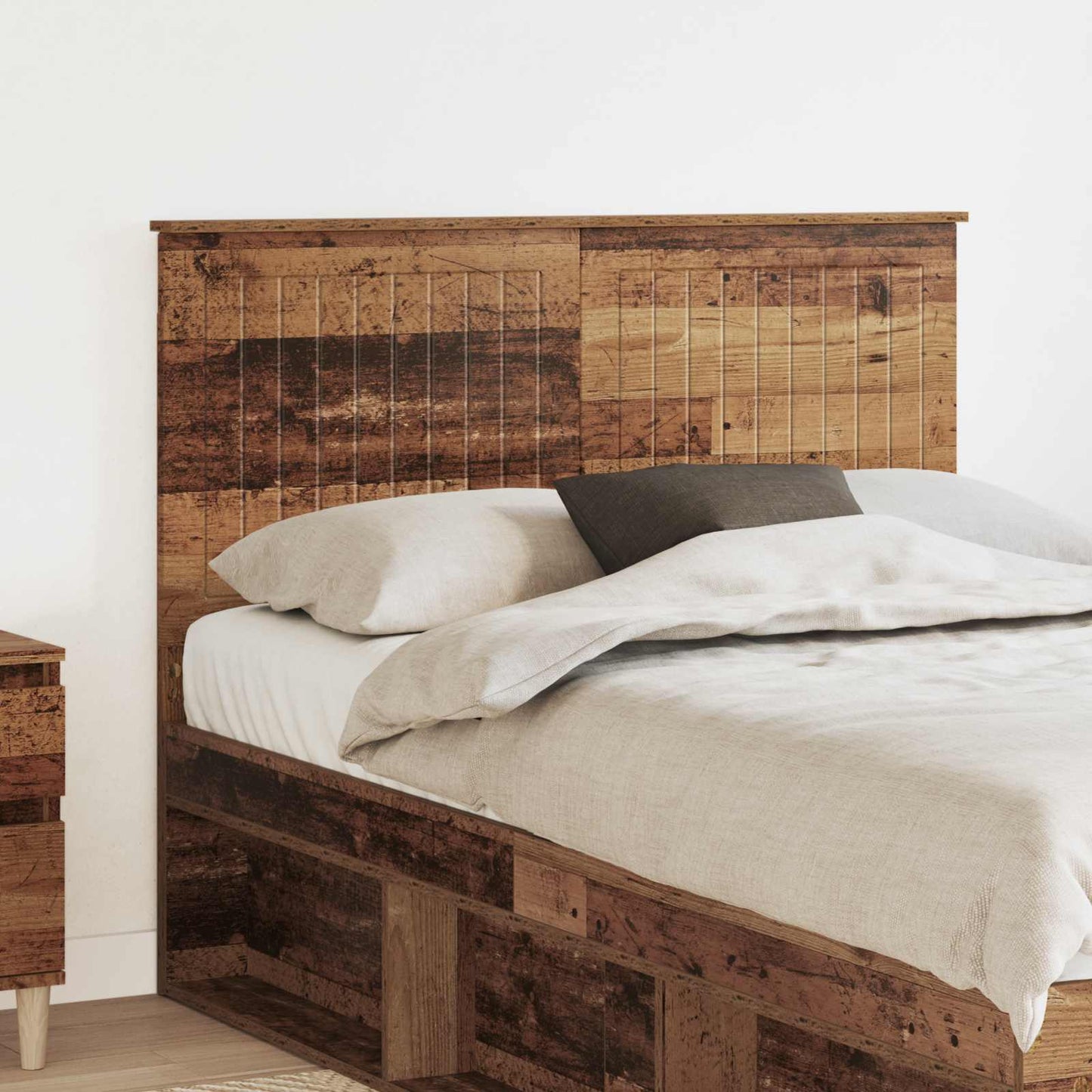 Headboard with Headboard Old Wood 120 cm Engineered wood