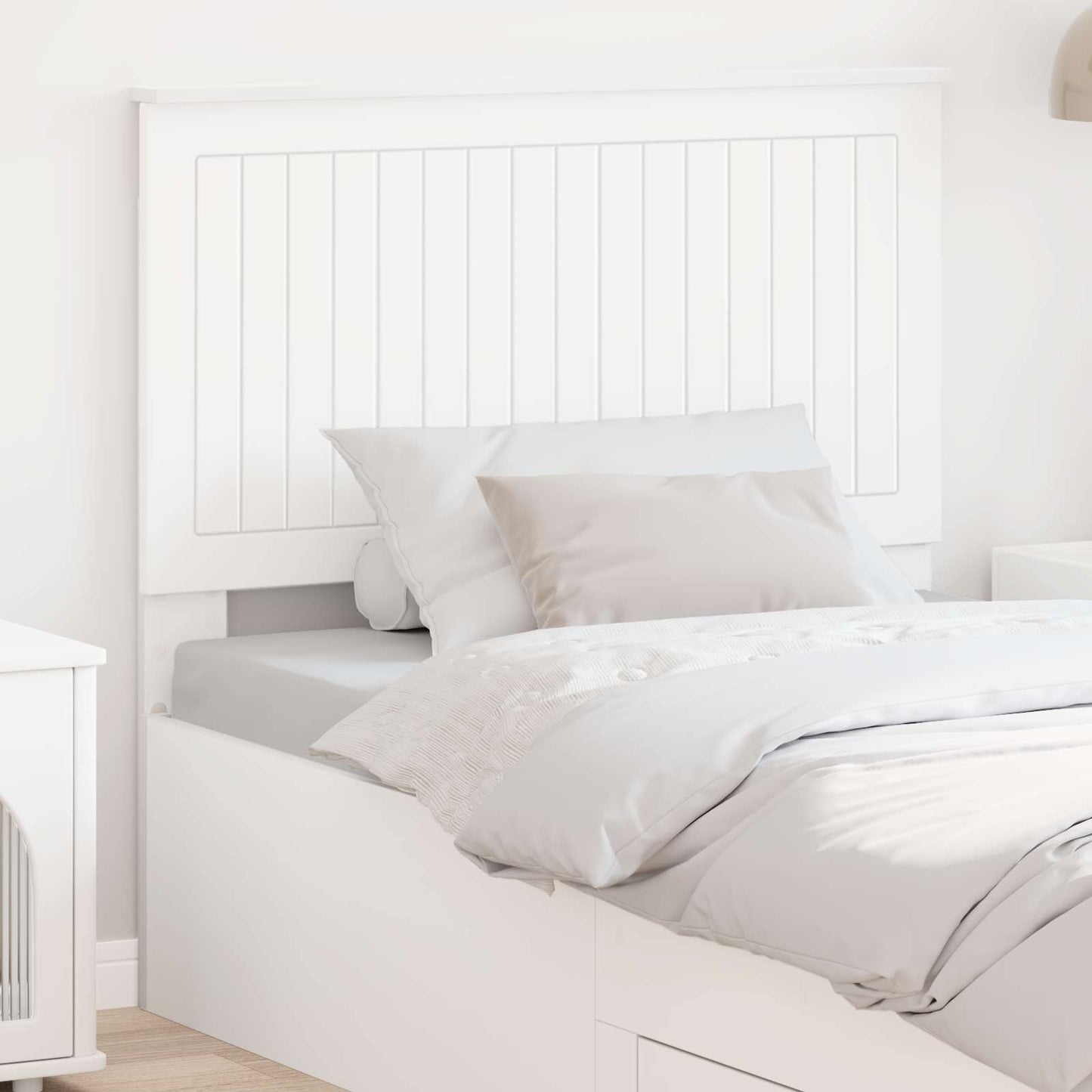 Headboard with Headboard White 100 cm Engineered wood