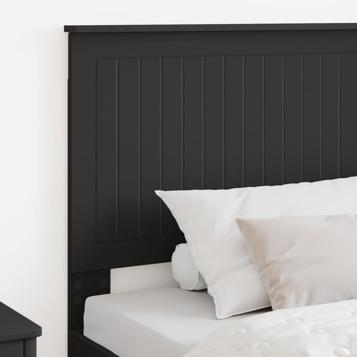 Headboard with Headboard Black Oak 100 cm Engineered wood