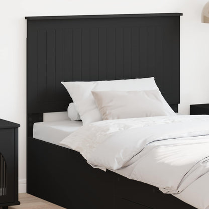 Headboard with Headboard Black Oak 100 cm Engineered wood