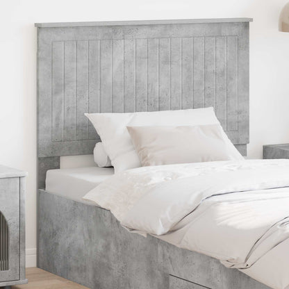 Headboard with Headboard Concrete Grey 100 cm Engineered wood
