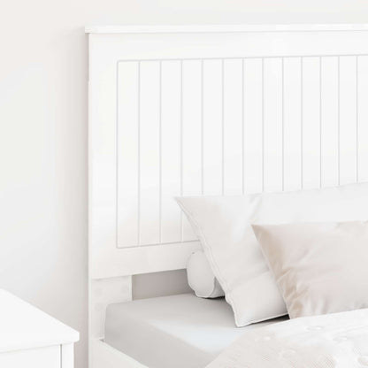 Headboard with Headboard Gloss White 100 cm Engineered wood