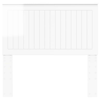 Headboard with Headboard Gloss White 100 cm Engineered wood